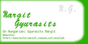 margit gyurasits business card